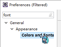 选择Colors and Fonts项目